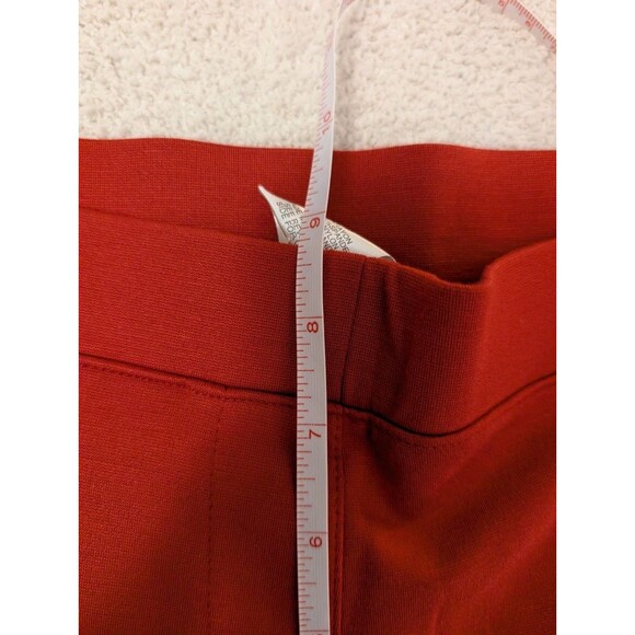 NWT IMAN Sz XS Short Red Rich Stretchy Super Soft Pull-On Flat Trousers Pants - Picture 8 of 14